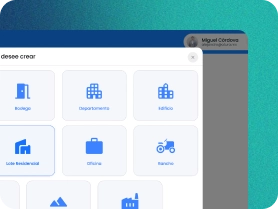 Tipos de inmuebles disponibles en Turing CRM